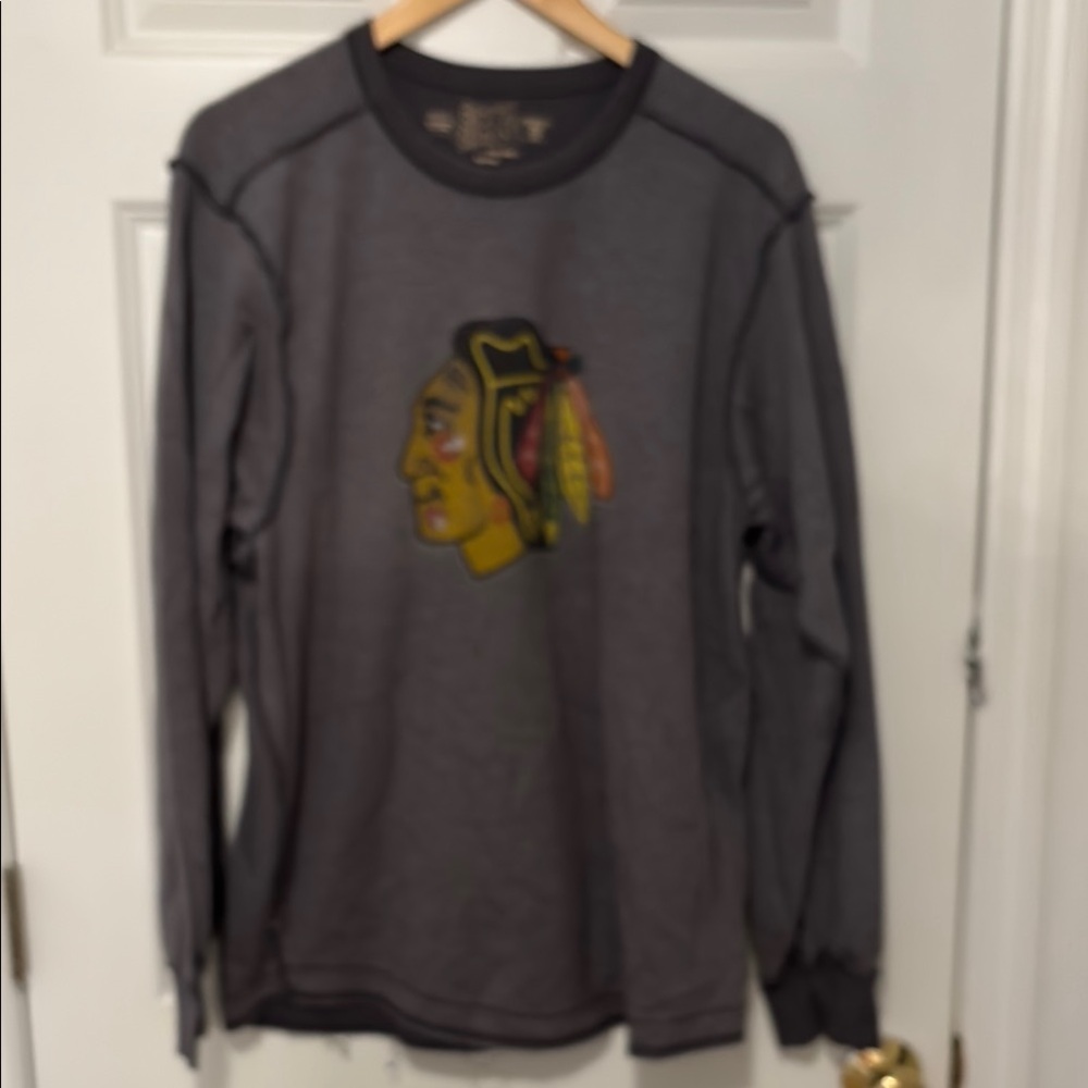 Gray Long Sleeve Sweatshirt with Logo